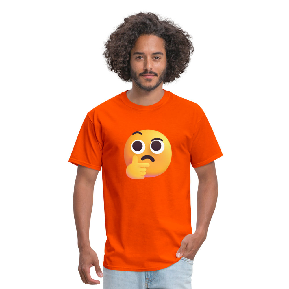 🤔 Thinking Face (Microsoft Fluent) Unisex Classic T-Shirt - orange