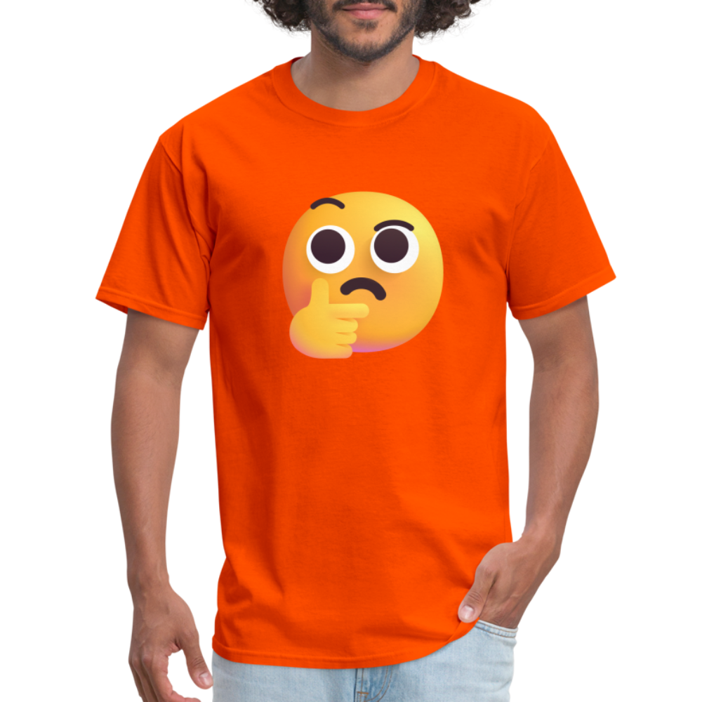 🤔 Thinking Face (Microsoft Fluent) Unisex Classic T-Shirt - orange