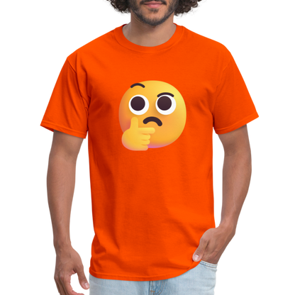 🤔 Thinking Face (Microsoft Fluent) Unisex Classic T-Shirt - orange