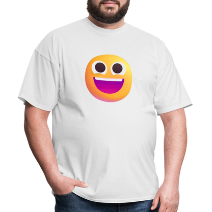 😀 Grinning Face (Microsoft Fluent) Unisex Classic T-Shirt - white