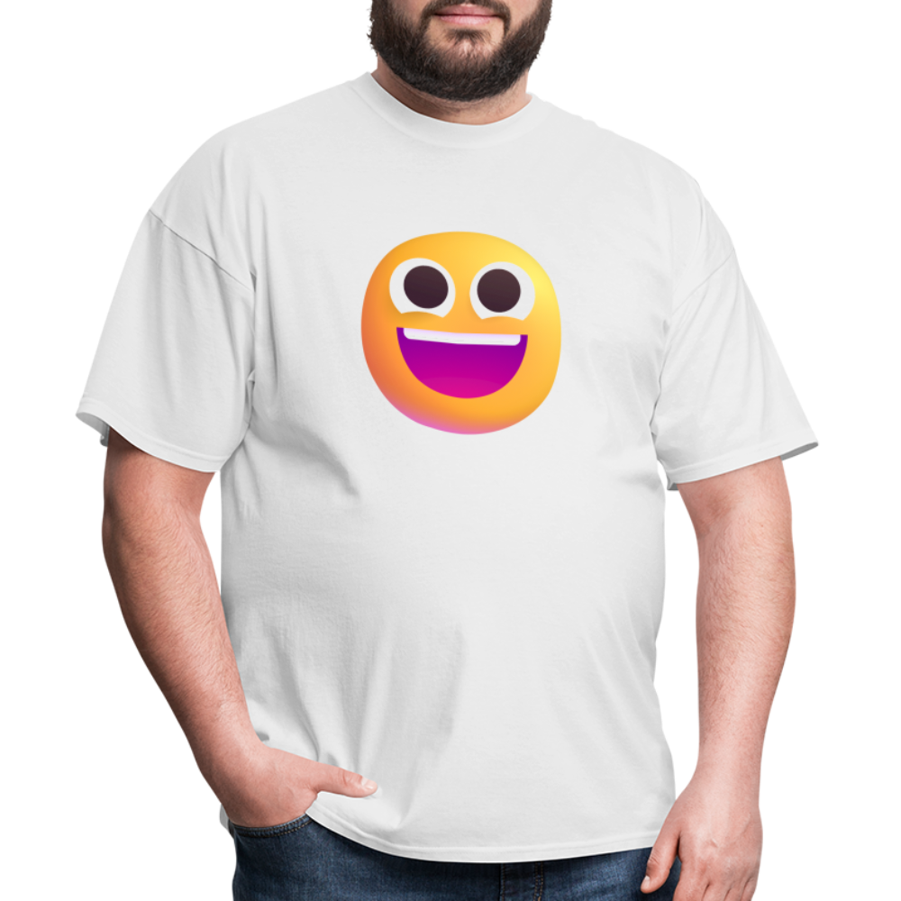😀 Grinning Face (Microsoft Fluent) Unisex Classic T-Shirt - white