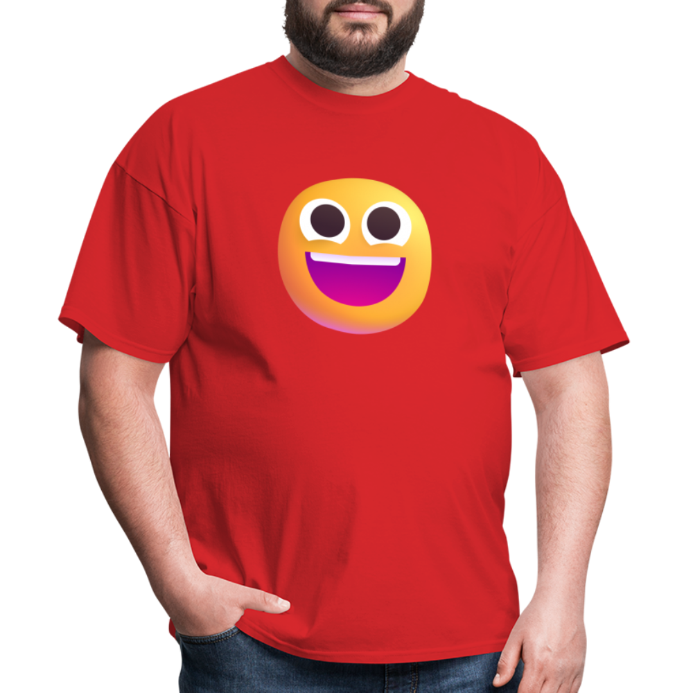 😀 Grinning Face (Microsoft Fluent) Unisex Classic T-Shirt - red
