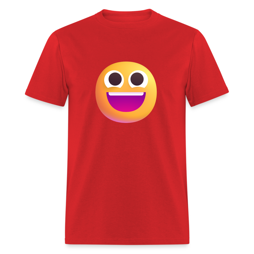 😀 Grinning Face (Microsoft Fluent) Unisex Classic T-Shirt - red