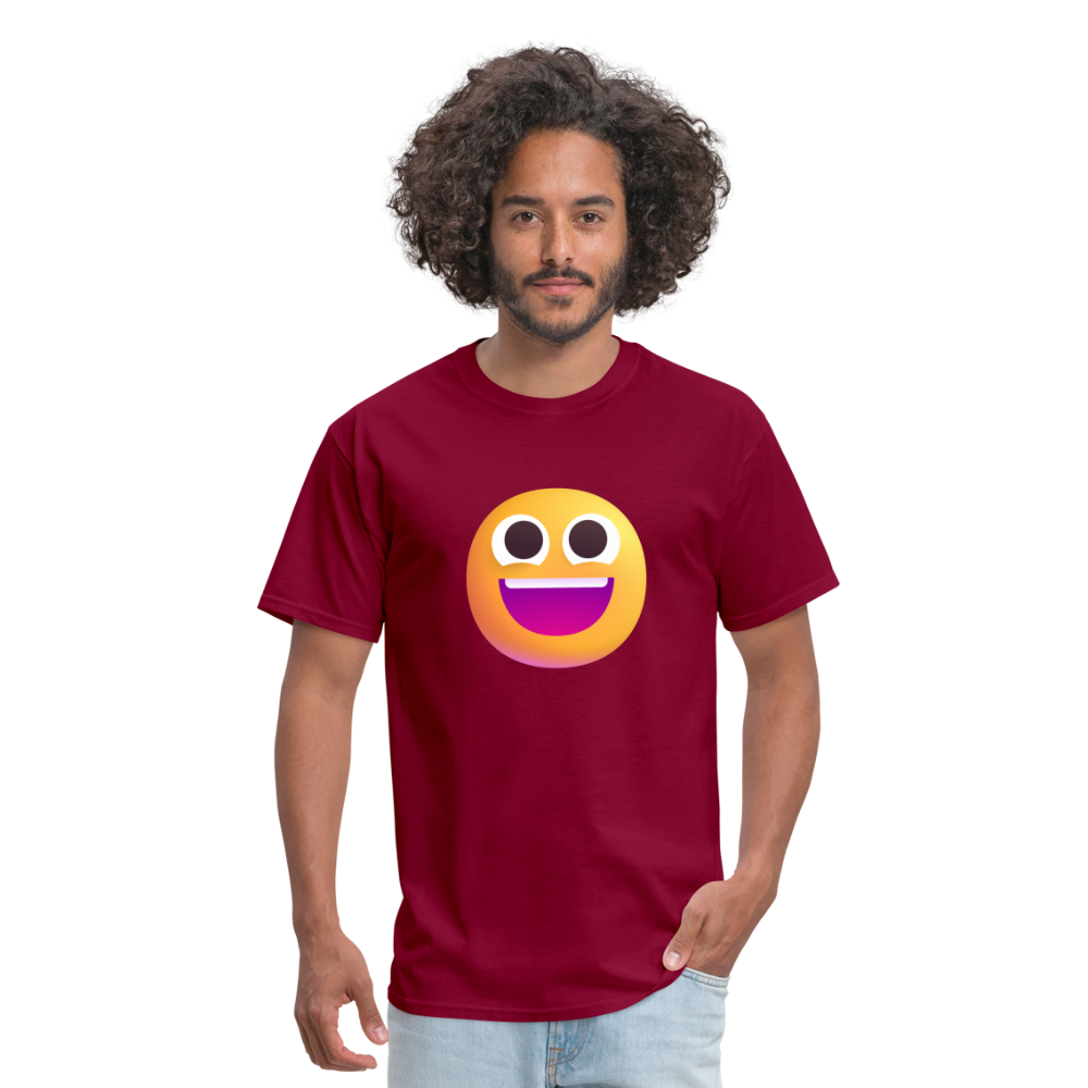 😀 Grinning Face (Microsoft Fluent) Unisex Classic T-Shirt - burgundy
