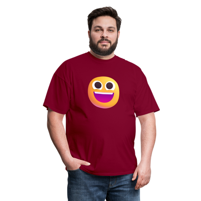 😀 Grinning Face (Microsoft Fluent) Unisex Classic T-Shirt - burgundy