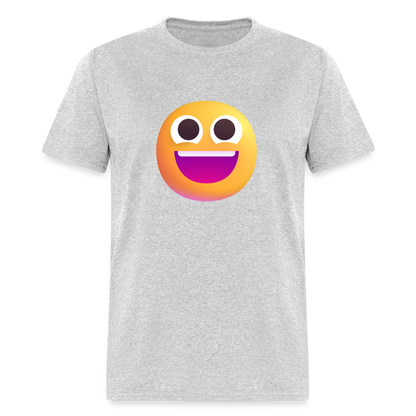 😀 Grinning Face (Microsoft Fluent) Unisex Classic T-Shirt - heather gray