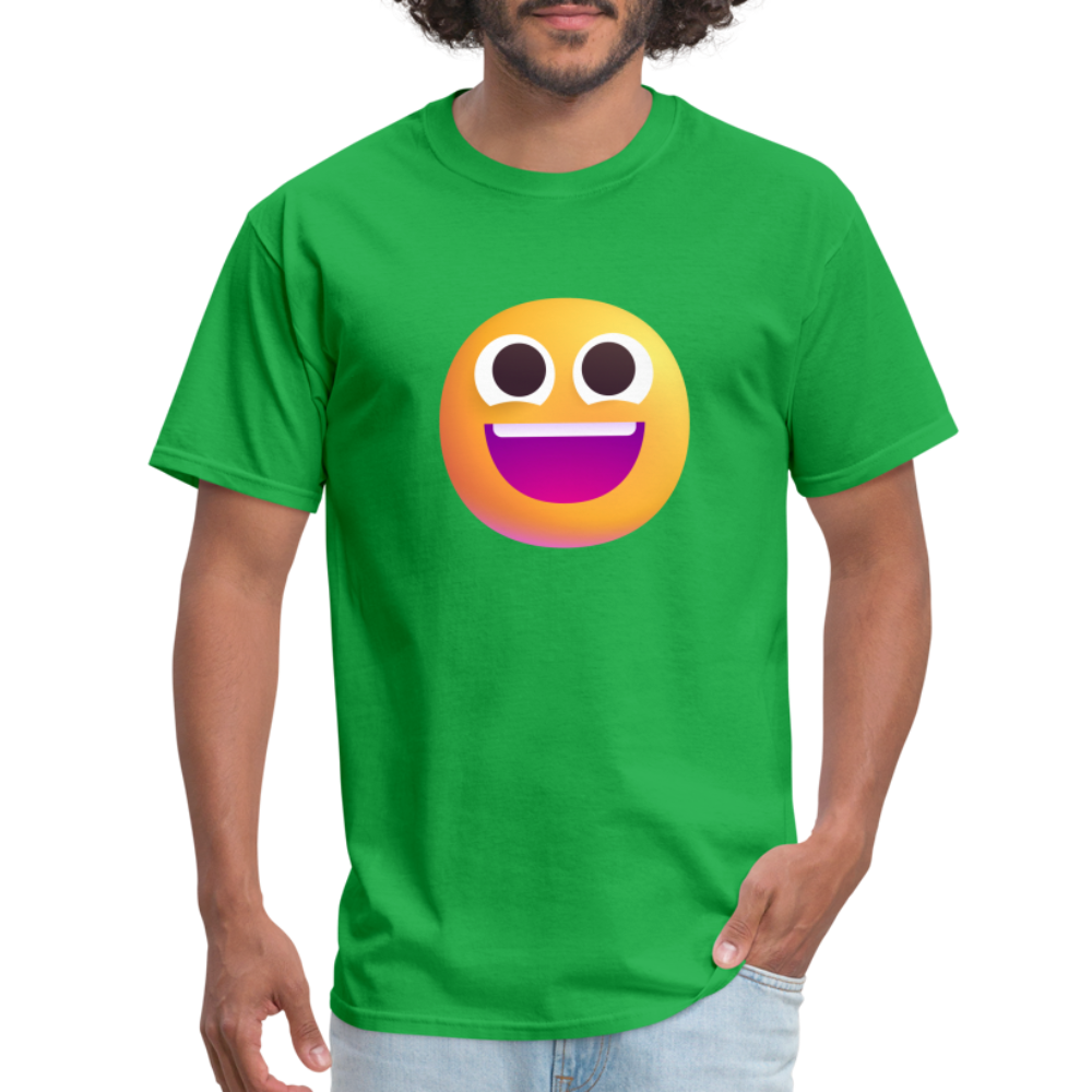 😀 Grinning Face (Microsoft Fluent) Unisex Classic T-Shirt - bright green