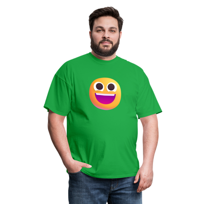 😀 Grinning Face (Microsoft Fluent) Unisex Classic T-Shirt - bright green