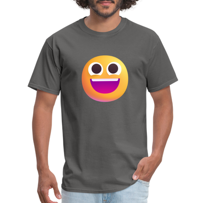 😀 Grinning Face (Microsoft Fluent) Unisex Classic T-Shirt - charcoal