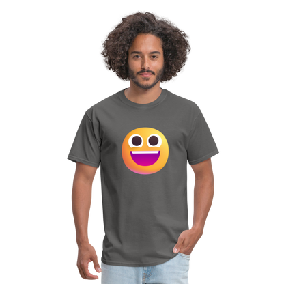 😀 Grinning Face (Microsoft Fluent) Unisex Classic T-Shirt - charcoal