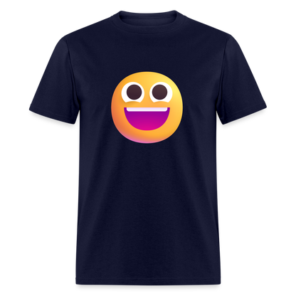 😀 Grinning Face (Microsoft Fluent) Unisex Classic T-Shirt - navy