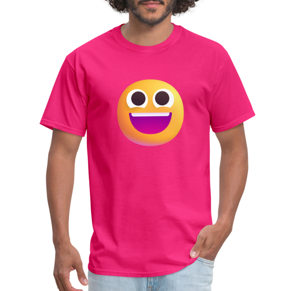 😀 Grinning Face (Microsoft Fluent) Unisex Classic T-Shirt - fuchsia