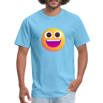 😀 Grinning Face (Microsoft Fluent) Unisex Classic T-Shirt - aquatic blue