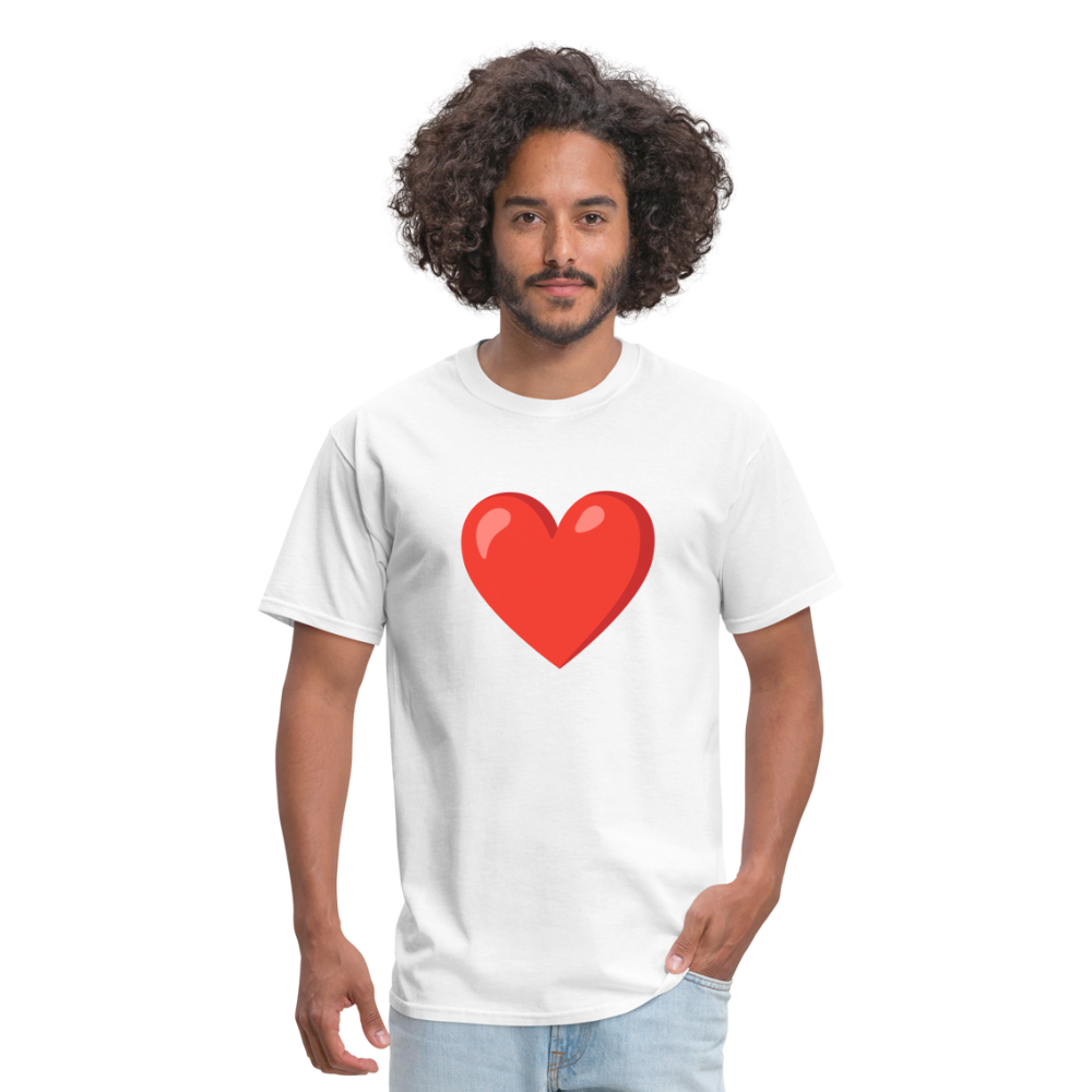 ❤️ Red Heart (Google Noto Color Emoji) Unisex Classic T-Shirt - white