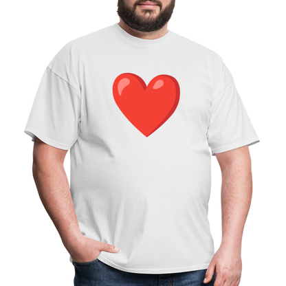 ❤️ Red Heart (Google Noto Color Emoji) Unisex Classic T-Shirt - white