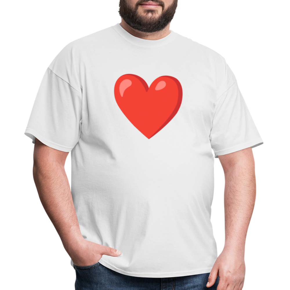 ❤️ Red Heart (Google Noto Color Emoji) Unisex Classic T-Shirt - white