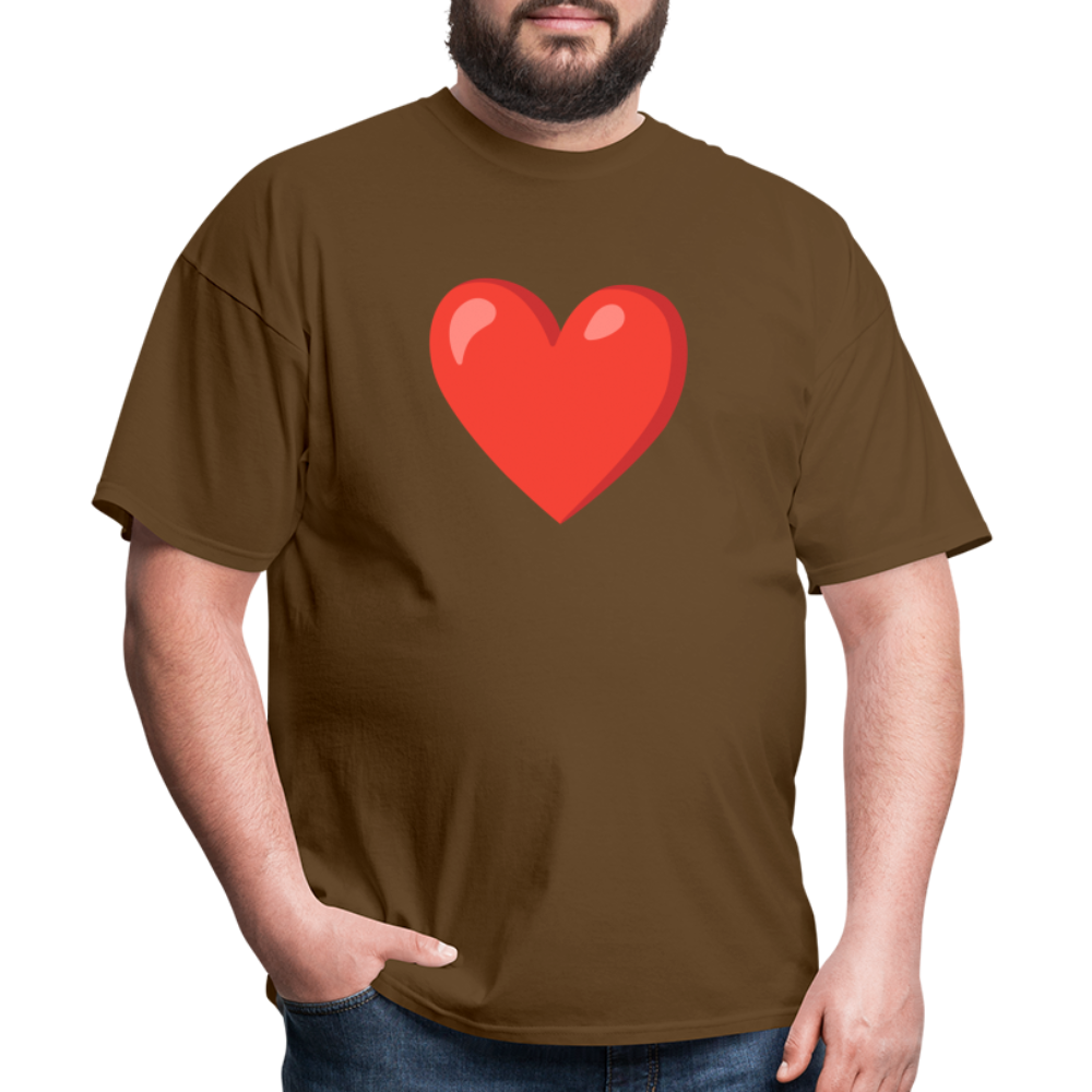 ❤️ Red Heart (Google Noto Color Emoji) Unisex Classic T-Shirt - brown