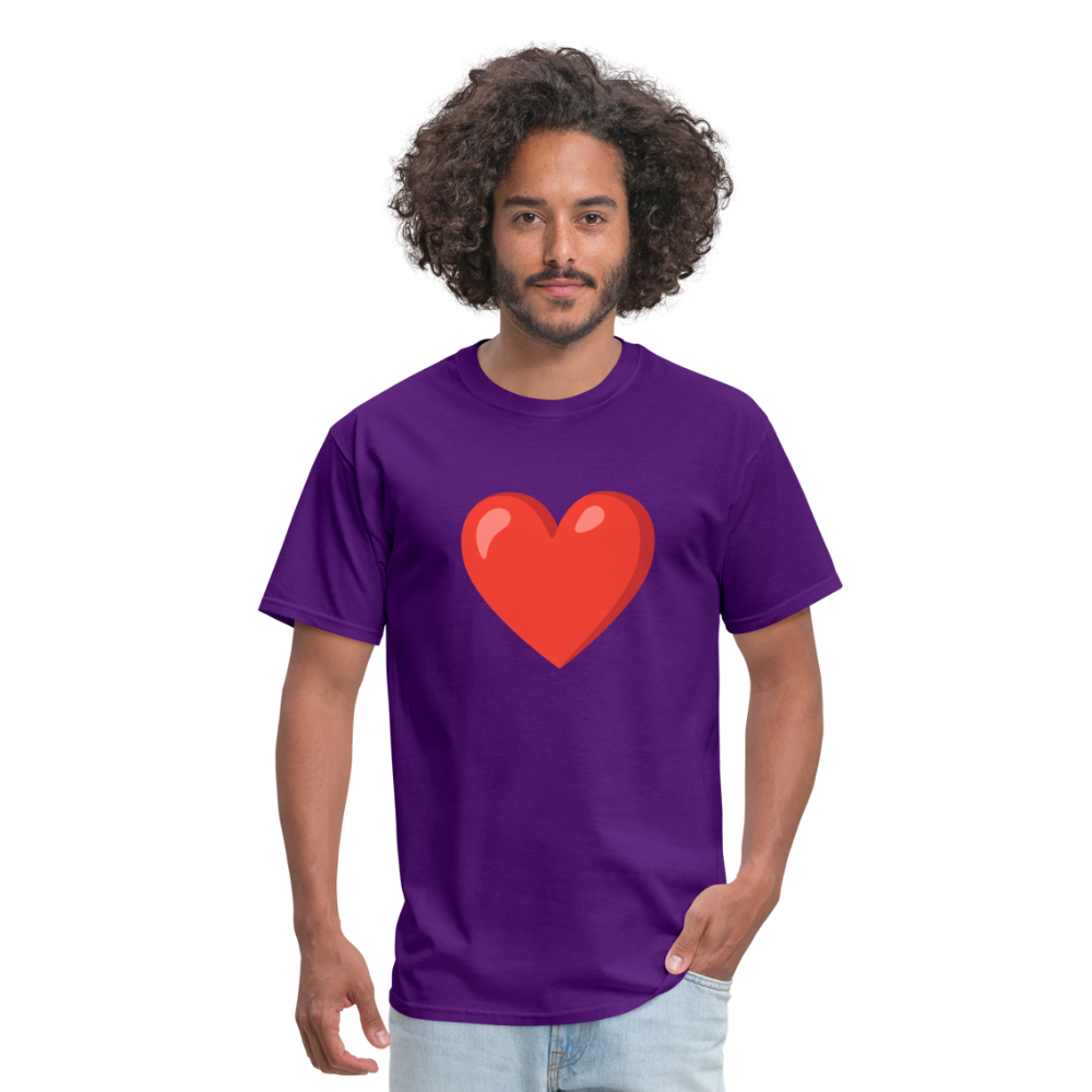 ❤️ Red Heart (Google Noto Color Emoji) Unisex Classic T-Shirt - purple