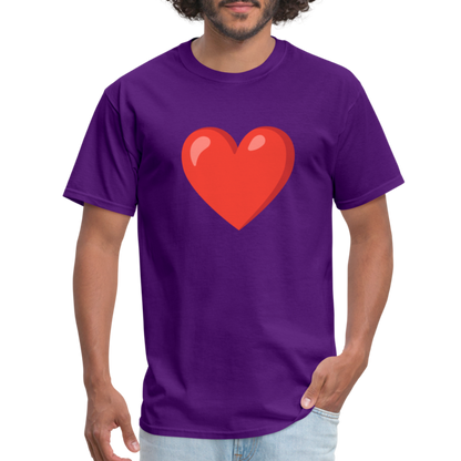❤️ Red Heart (Google Noto Color Emoji) Unisex Classic T-Shirt - purple
