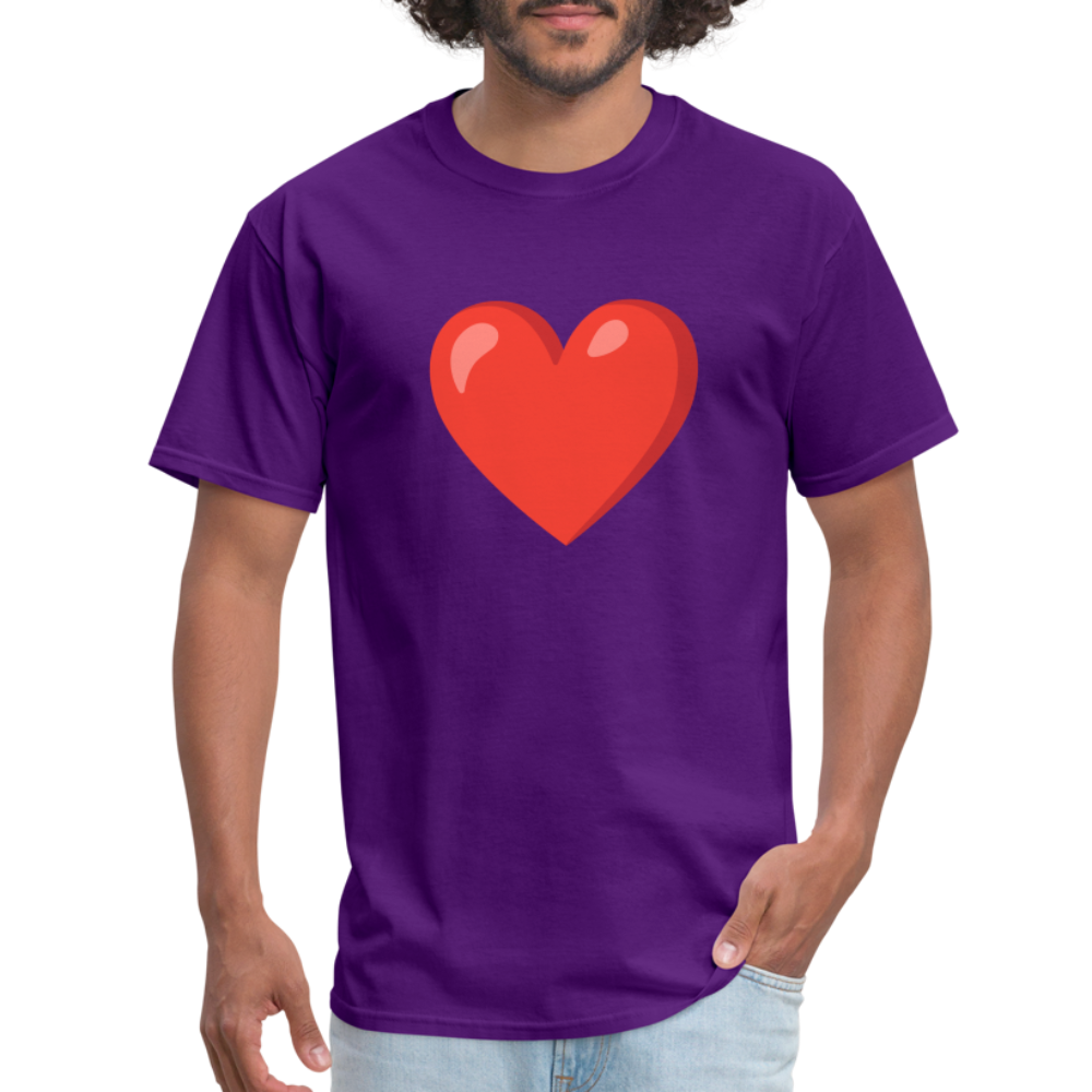 ❤️ Red Heart (Google Noto Color Emoji) Unisex Classic T-Shirt - purple