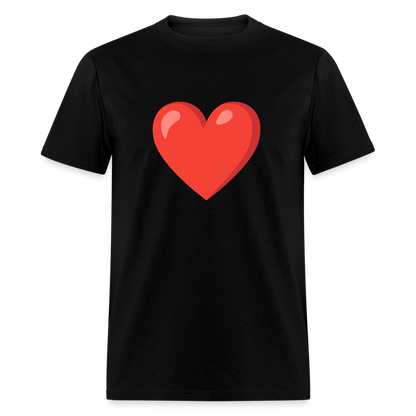 ❤️ Red Heart (Google Noto Color Emoji) Unisex Classic T-Shirt - black