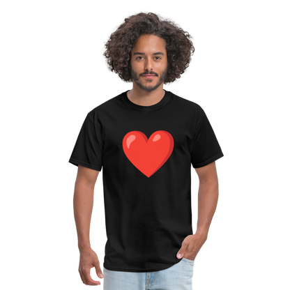 ❤️ Red Heart (Google Noto Color Emoji) Unisex Classic T-Shirt - black