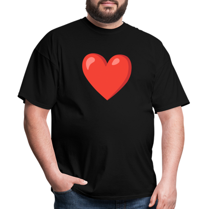 ❤️ Red Heart (Google Noto Color Emoji) Unisex Classic T-Shirt - black