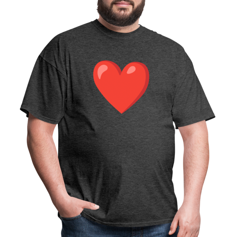 ❤️ Red Heart (Google Noto Color Emoji) Unisex Classic T-Shirt - heather black