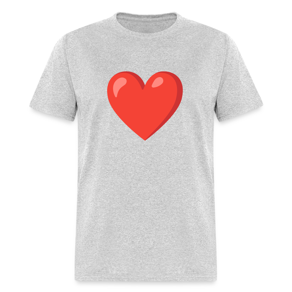 ❤️ Red Heart (Google Noto Color Emoji) Unisex Classic T-Shirt - heather gray