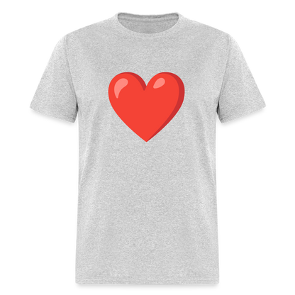 ❤️ Red Heart (Google Noto Color Emoji) Unisex Classic T-Shirt - heather gray