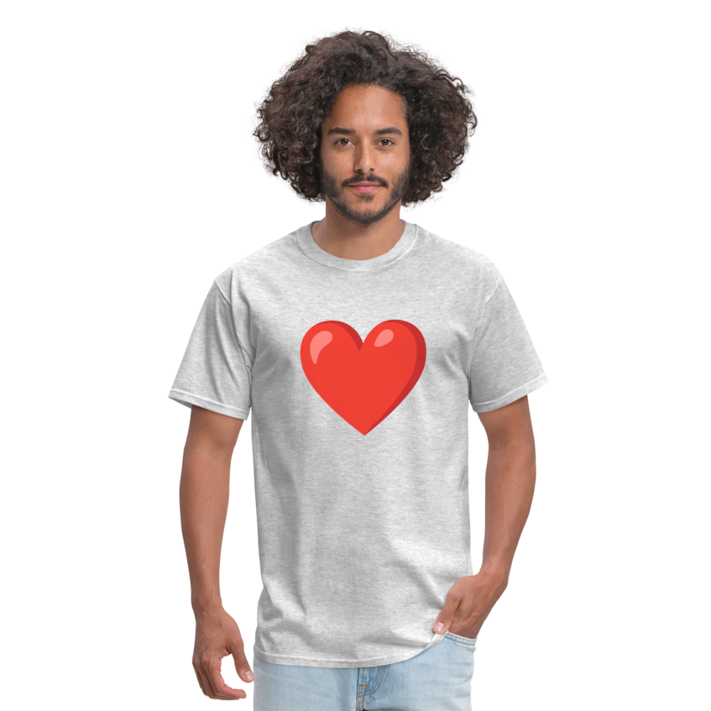 ❤️ Red Heart (Google Noto Color Emoji) Unisex Classic T-Shirt - heather gray