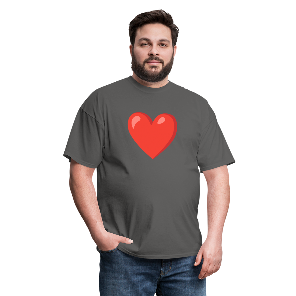 ❤️ Red Heart (Google Noto Color Emoji) Unisex Classic T-Shirt - charcoal