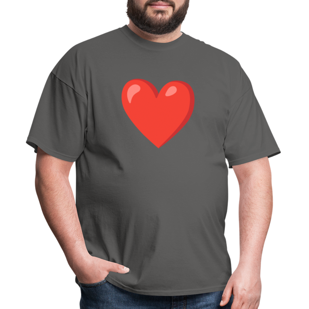 ❤️ Red Heart (Google Noto Color Emoji) Unisex Classic T-Shirt - charcoal