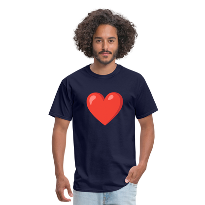 ❤️ Red Heart (Google Noto Color Emoji) Unisex Classic T-Shirt - navy