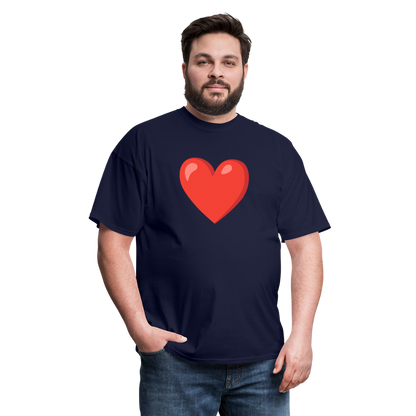 ❤️ Red Heart (Google Noto Color Emoji) Unisex Classic T-Shirt - navy