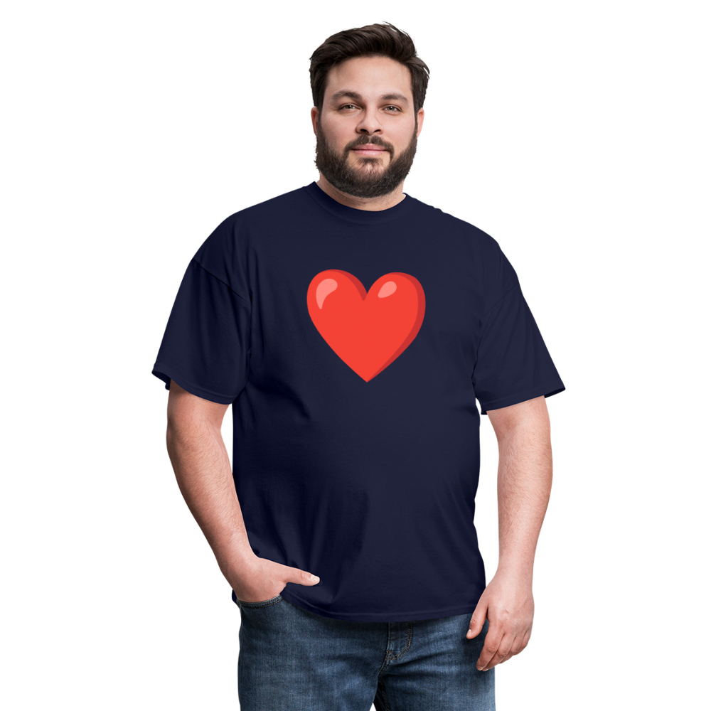 ❤️ Red Heart (Google Noto Color Emoji) Unisex Classic T-Shirt - navy