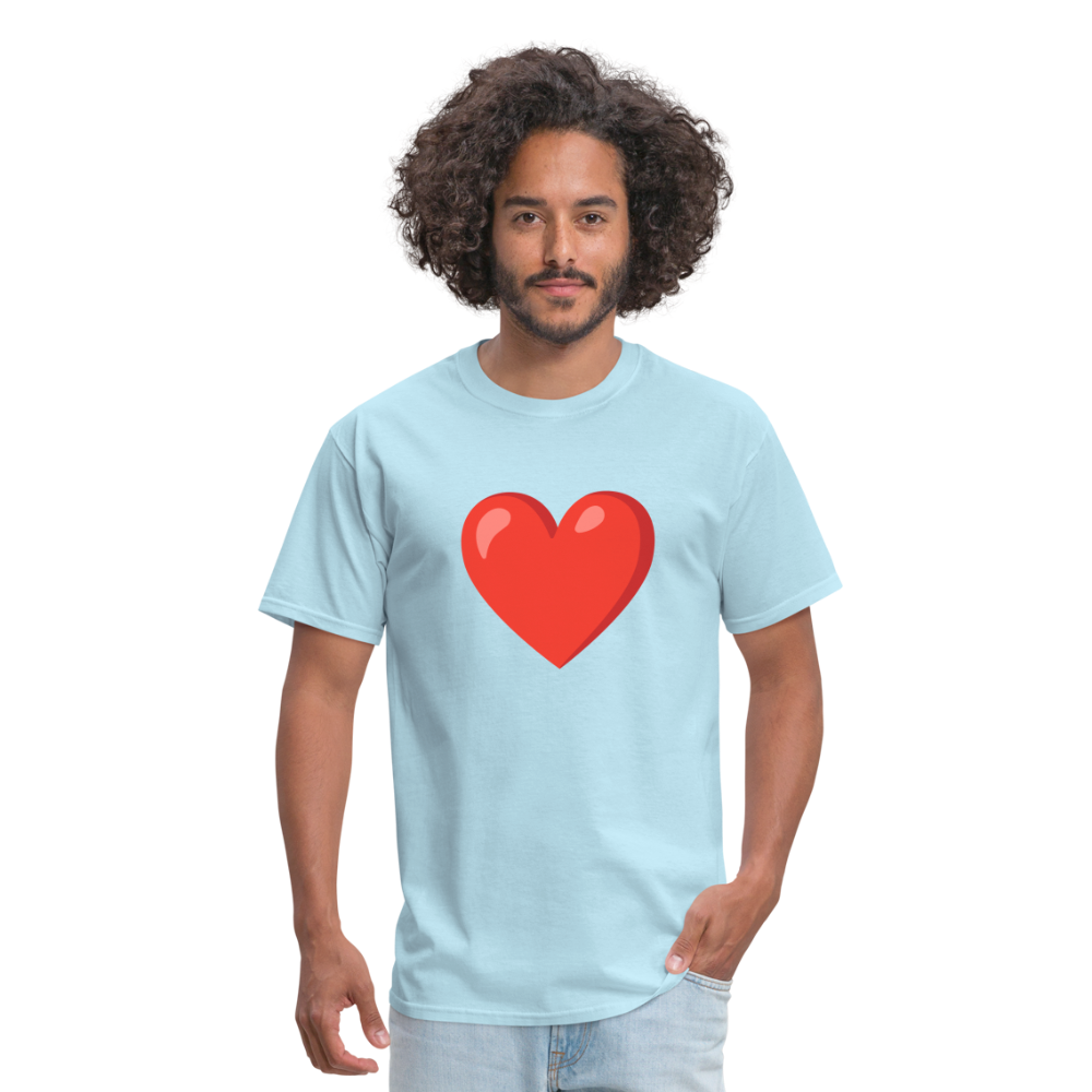 ❤️ Red Heart (Google Noto Color Emoji) Unisex Classic T-Shirt - powder blue