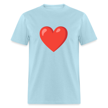 ❤️ Red Heart (Google Noto Color Emoji) Unisex Classic T-Shirt - powder blue