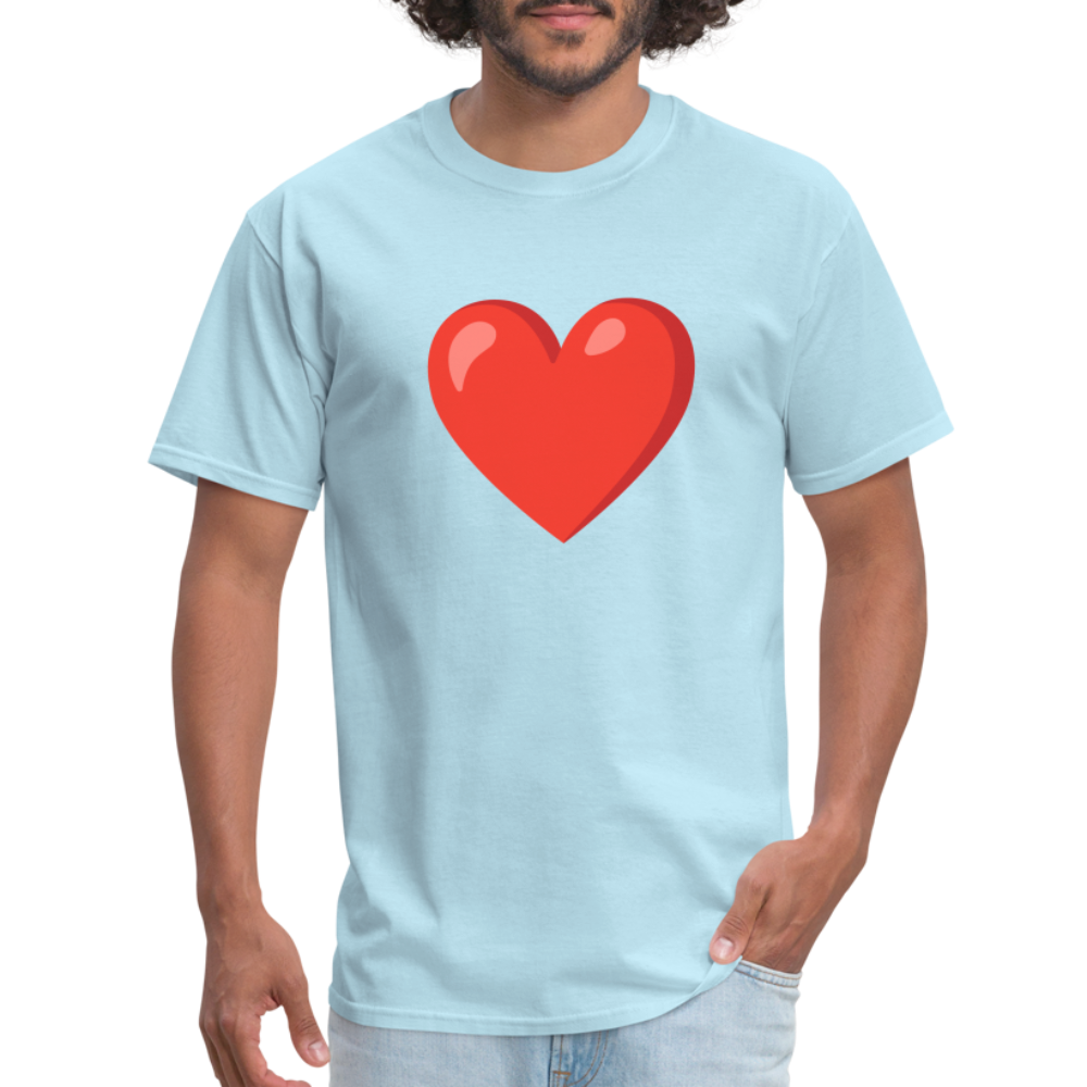 ❤️ Red Heart (Google Noto Color Emoji) Unisex Classic T-Shirt - powder blue