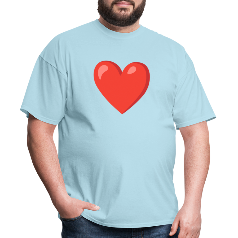 ❤️ Red Heart (Google Noto Color Emoji) Unisex Classic T-Shirt - powder blue