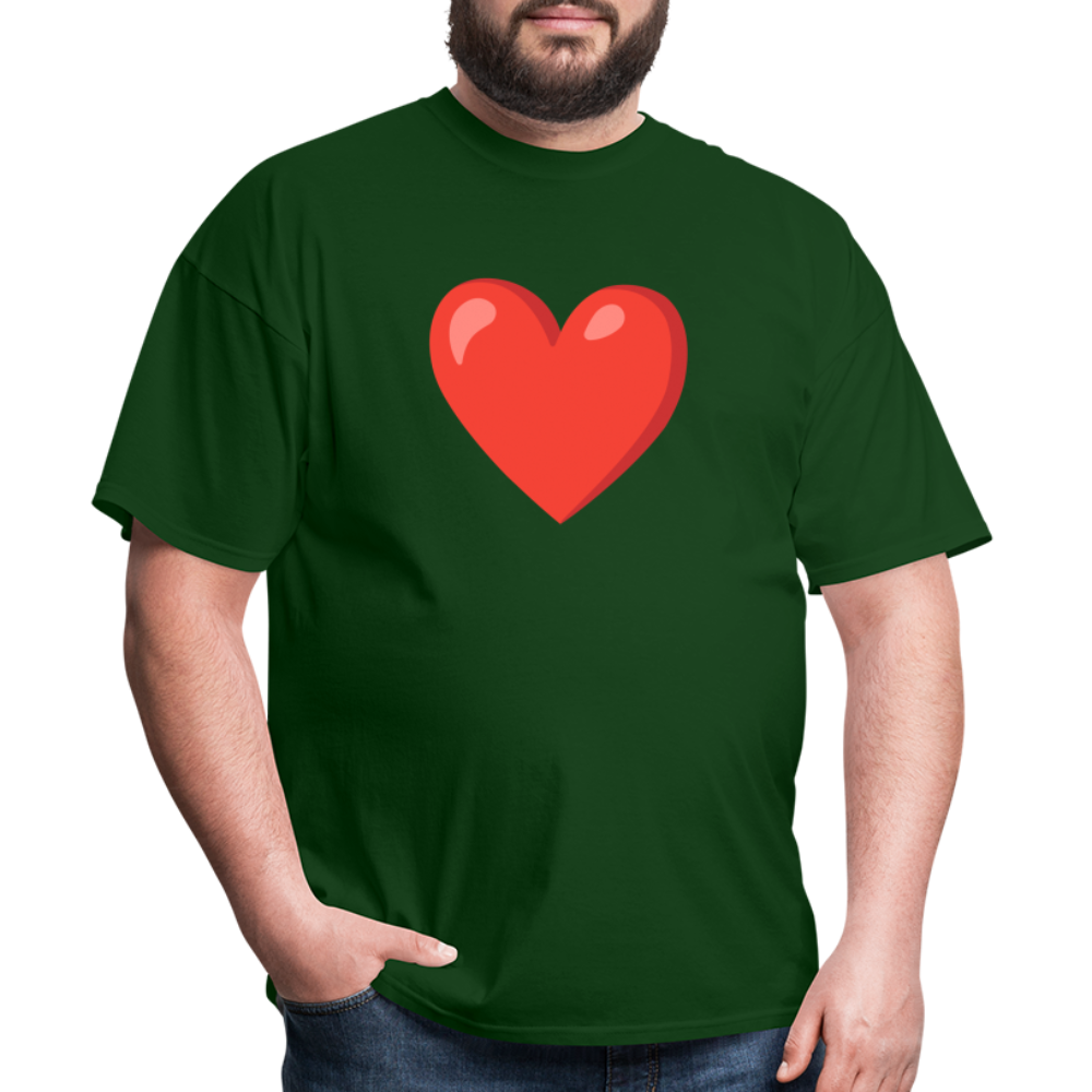 ❤️ Red Heart (Google Noto Color Emoji) Unisex Classic T-Shirt - forest green