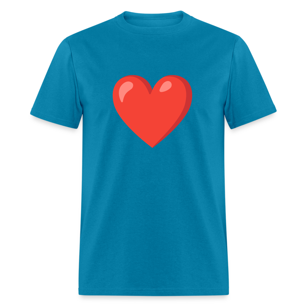 ❤️ Red Heart (Google Noto Color Emoji) Unisex Classic T-Shirt - turquoise