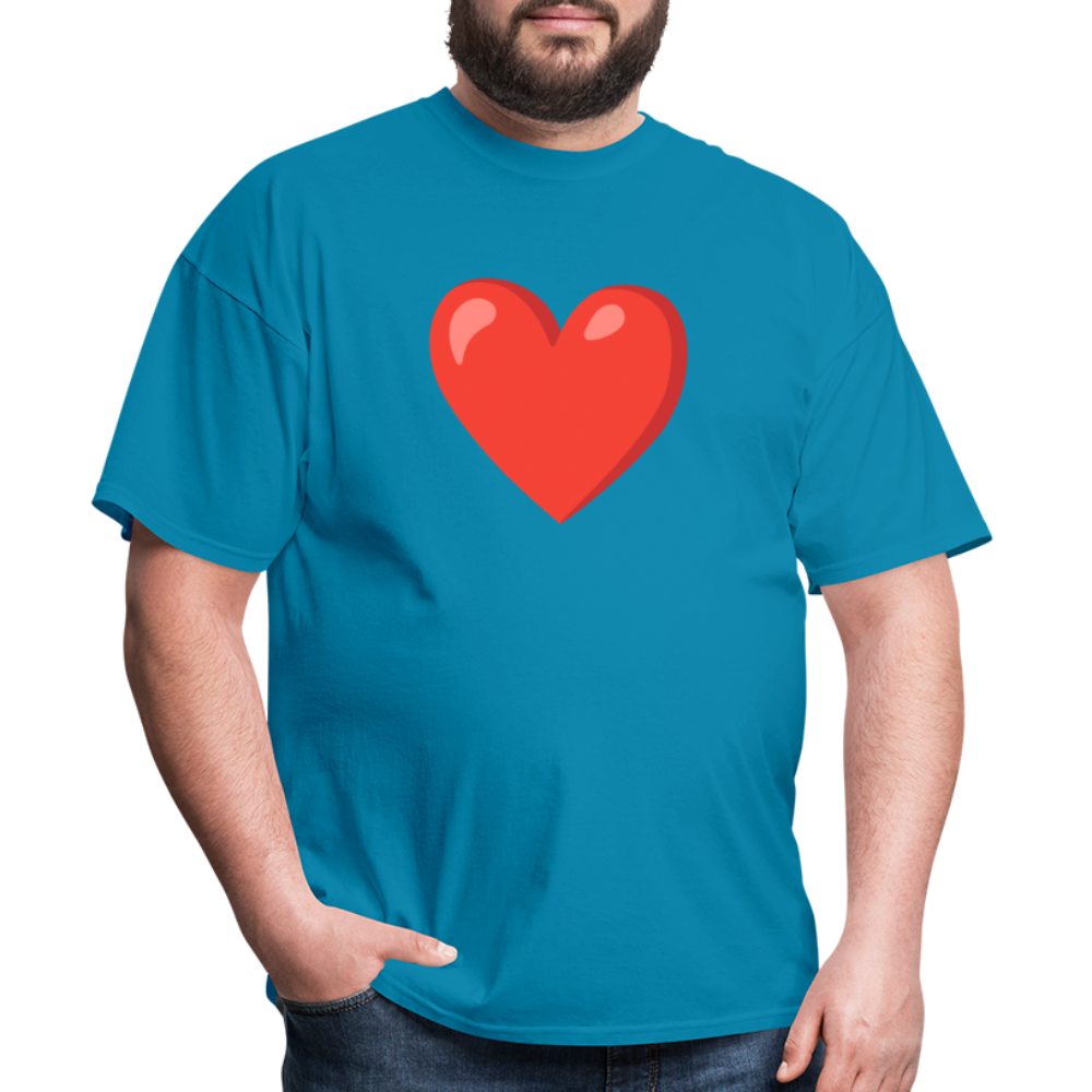 ❤️ Red Heart (Google Noto Color Emoji) Unisex Classic T-Shirt - turquoise