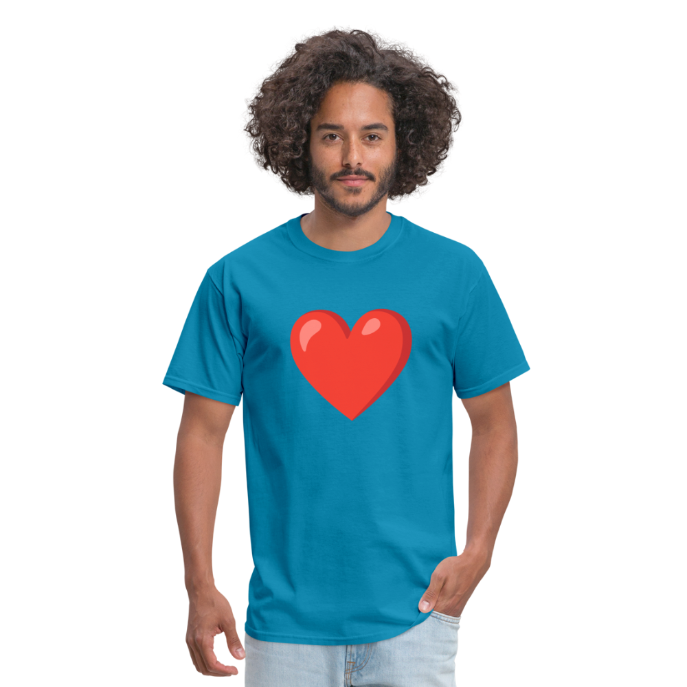 ❤️ Red Heart (Google Noto Color Emoji) Unisex Classic T-Shirt - turquoise