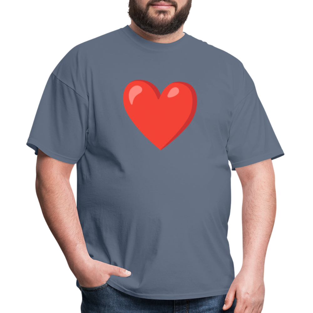 ❤️ Red Heart (Google Noto Color Emoji) Unisex Classic T-Shirt - denim
