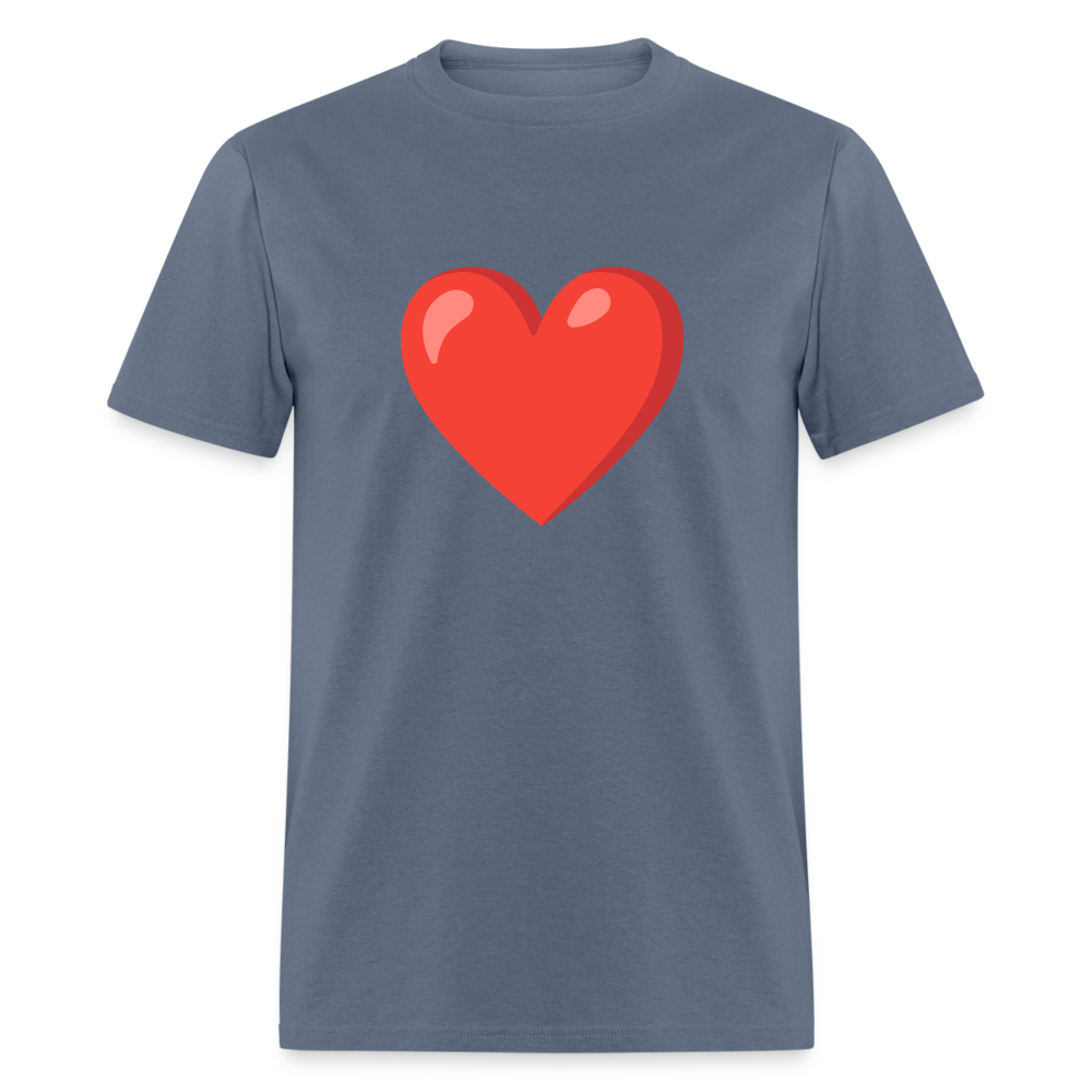 ❤️ Red Heart (Google Noto Color Emoji) Unisex Classic T-Shirt - denim