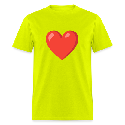 ❤️ Red Heart (Google Noto Color Emoji) Unisex Classic T-Shirt - safety green
