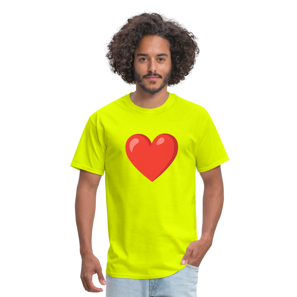 ❤️ Red Heart (Google Noto Color Emoji) Unisex Classic T-Shirt - safety green