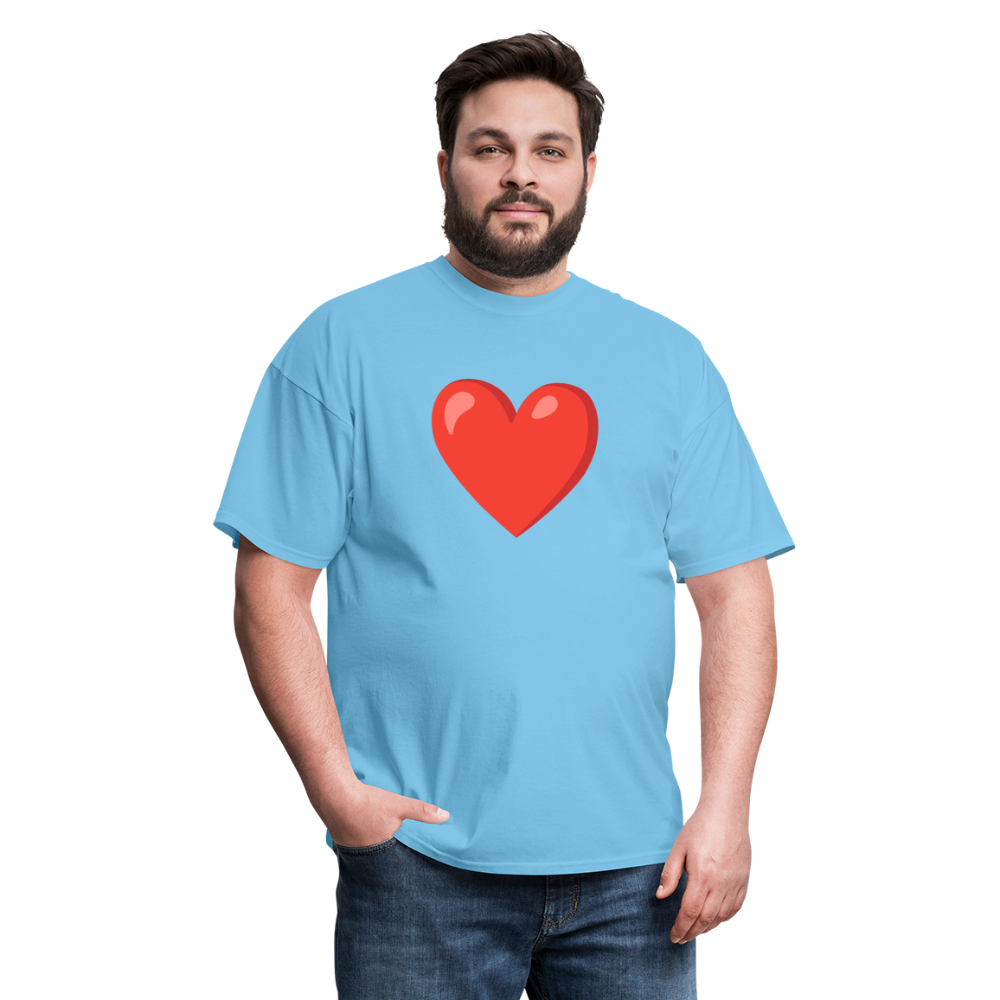 ❤️ Red Heart (Google Noto Color Emoji) Unisex Classic T-Shirt - aquatic blue