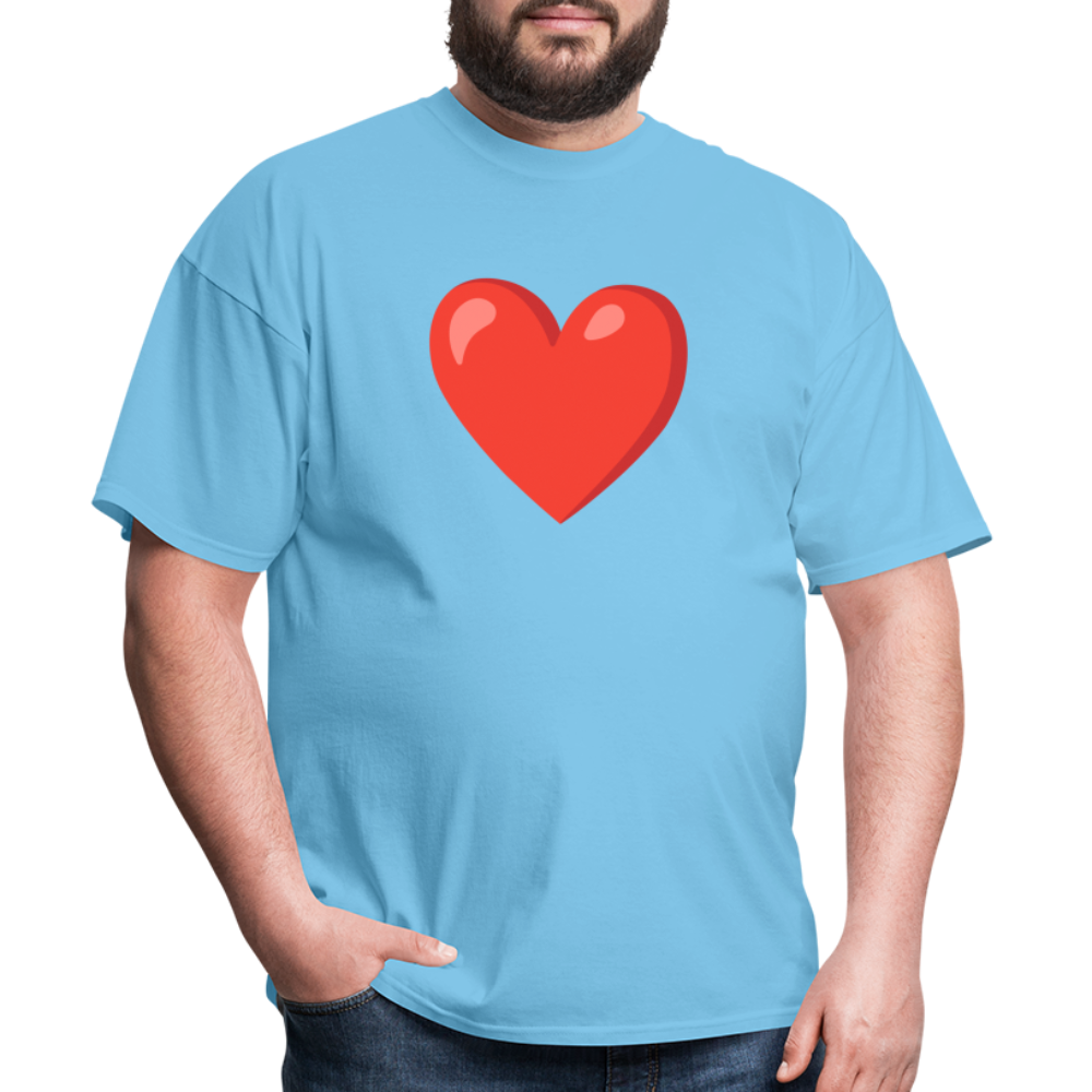 ❤️ Red Heart (Google Noto Color Emoji) Unisex Classic T-Shirt - aquatic blue